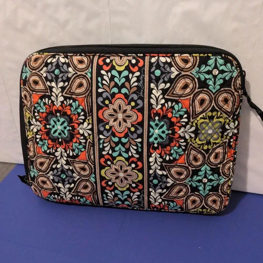 Vera Bradley Laptop Organizer bag case Enchantment fox peacock
